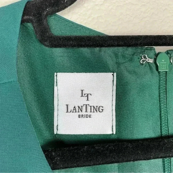 LAN TING Bride Women's 6 Emerald Mother of the Bride Jumpsuit Jacket Set Wedding - Picture 15 of 15